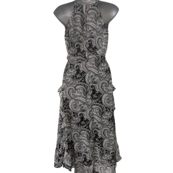 WHBM Sz 4 Floral Paisley, Ruffled, Tiered Dress EUC - Picture 5 of 6